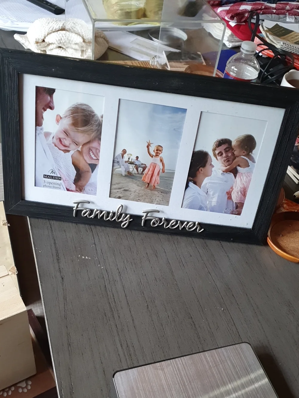Family Forever Black Multi-Opening Photo Frame